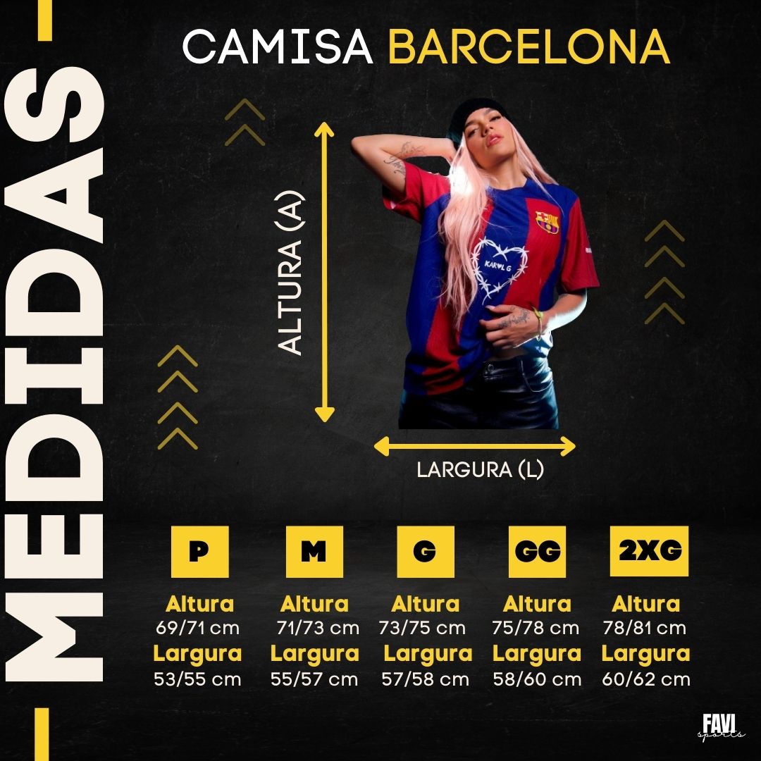 karol g barcelona tamanho camisa